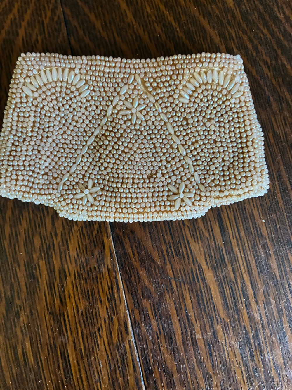 Elegant Vintage Hand-Beaded Change Purse or Clutch